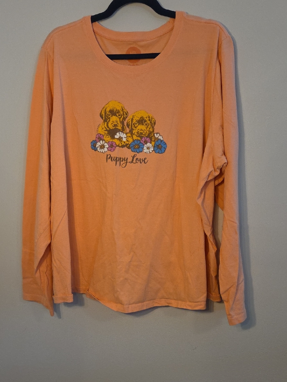 Life Is Good Light Orange Logo Tee